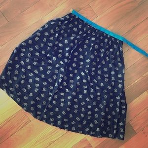 Floral Black White&Bronze Skirt 12P